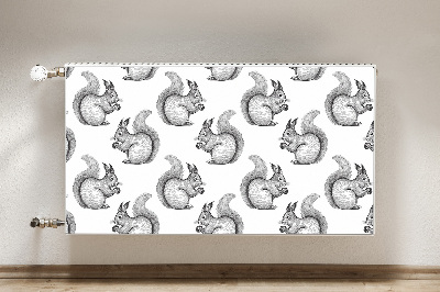 Magnetic radiator mat Squirrel pattern