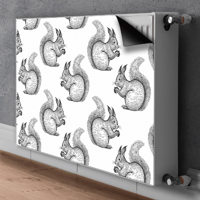 Magnetic radiator mat Squirrel pattern