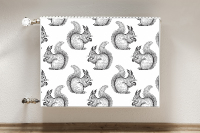 Magnetic radiator mat Squirrel pattern