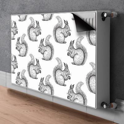 Magnetic radiator mat Squirrel pattern