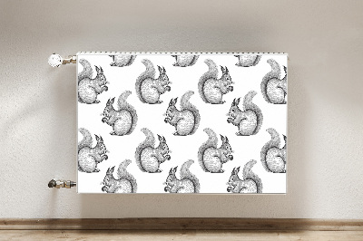 Magnetic radiator mat Squirrel pattern