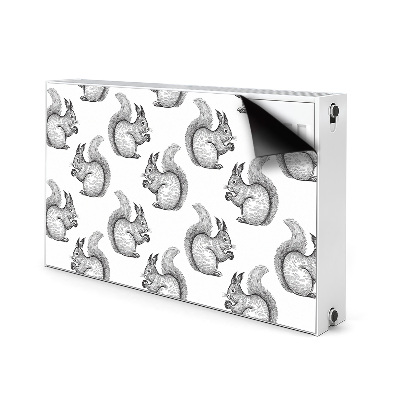 Magnetic radiator mat Squirrel pattern