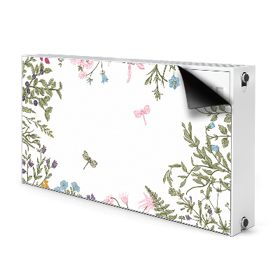 Magnetic radiator mat Spring flowers