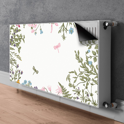 Magnetic radiator mat Spring flowers