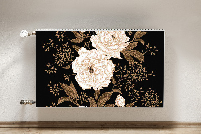 Magnetic radiator mat Retrostyle roses