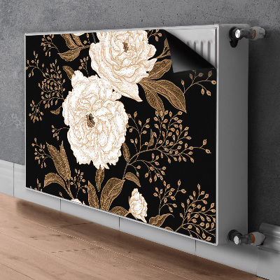 Magnetic radiator mat Retrostyle roses