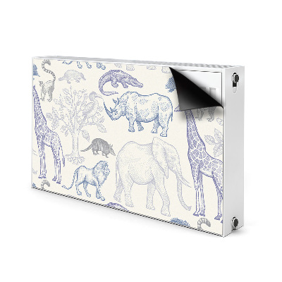 Magnetic radiator mat Madagascar animals