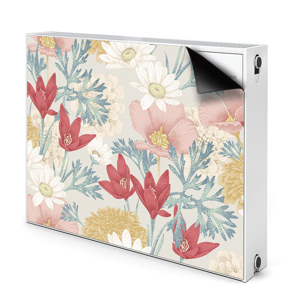 Magnetic radiator mat Spring flowers