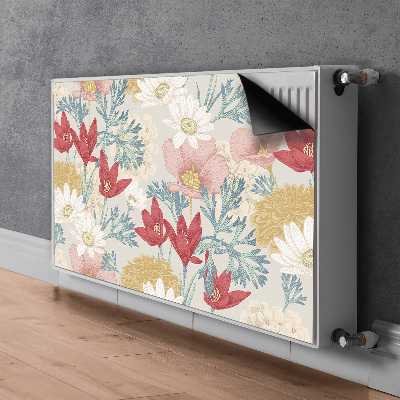 Magnetic radiator mat Spring flowers