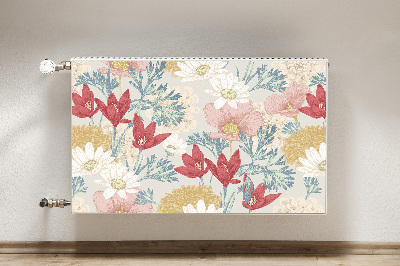 Magnetic radiator mat Spring flowers