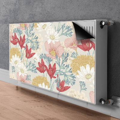 Magnetic radiator mat Spring flowers