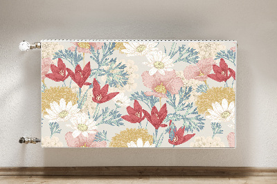 Magnetic radiator mat Spring flowers