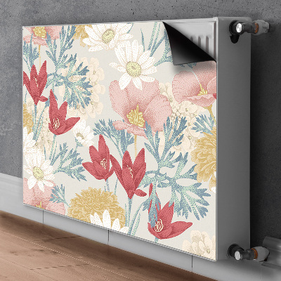 Magnetic radiator mat Spring flowers