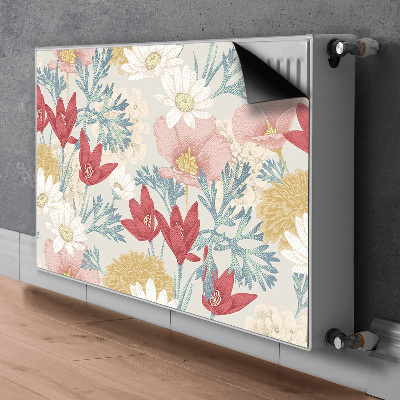 Magnetic radiator mat Spring flowers