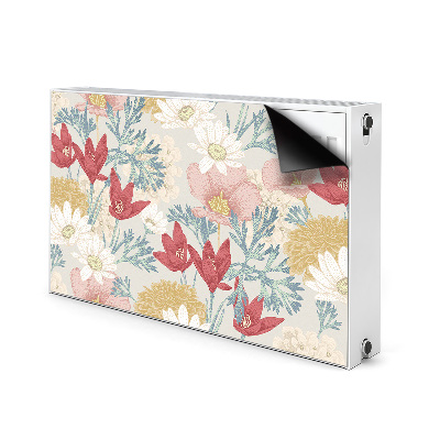 Magnetic radiator mat Spring flowers