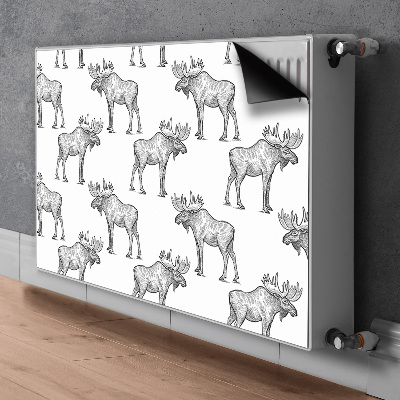 Magnetic radiator cover Elk on a green background