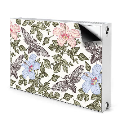 Magnetic radiator cover Butterflies among flowers