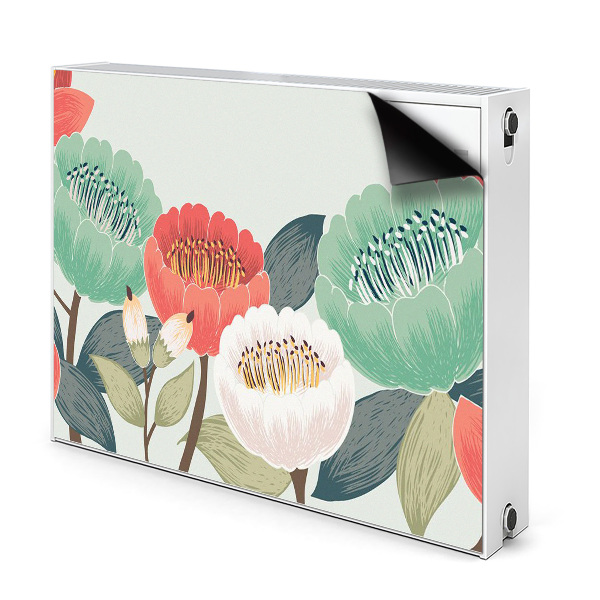 Magnetic radiator mat Spring flowers