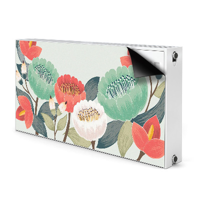 Magnetic radiator mat Spring flowers