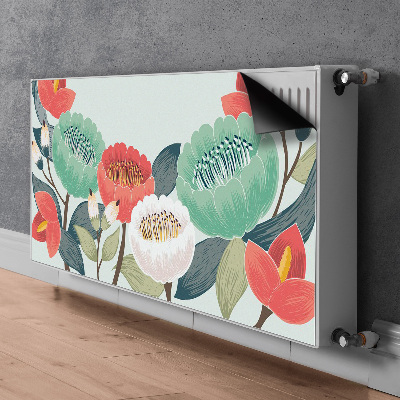 Magnetic radiator mat Spring flowers