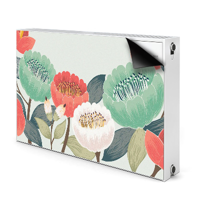 Magnetic radiator mat Spring flowers