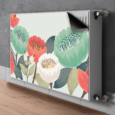 Magnetic radiator mat Spring flowers