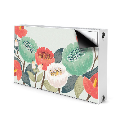 Magnetic radiator mat Spring flowers