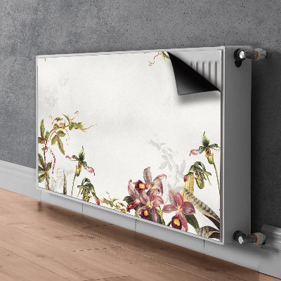 Magnetic radiator mat Exotic flora