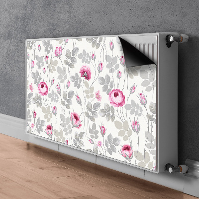 Decorative radiator mat Pastel roses