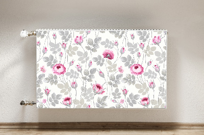 Decorative radiator mat Pastel roses