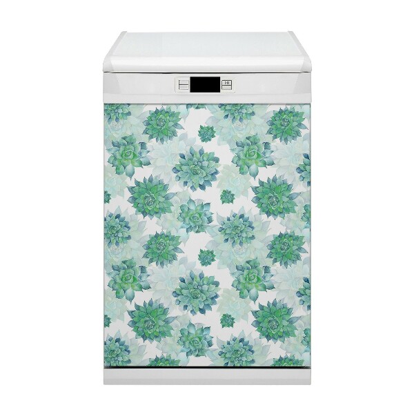 Magnetic dishwasher cover Succulents