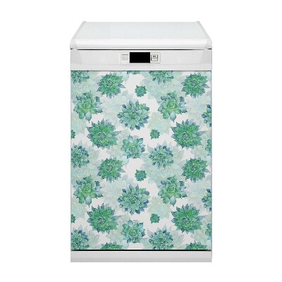 Magnetic dishwasher cover Succulents