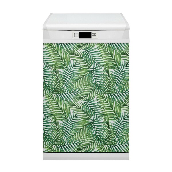 Magnetic dishwasher cover Exotic leaves