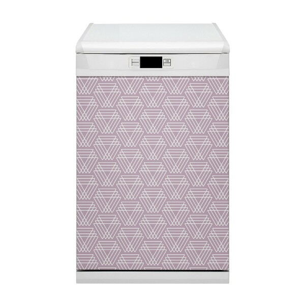 Magnetic dishwasher cover Pink triangles