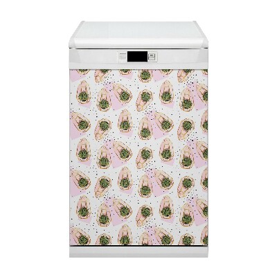 Magnetic dishwasher cover Cactus texture