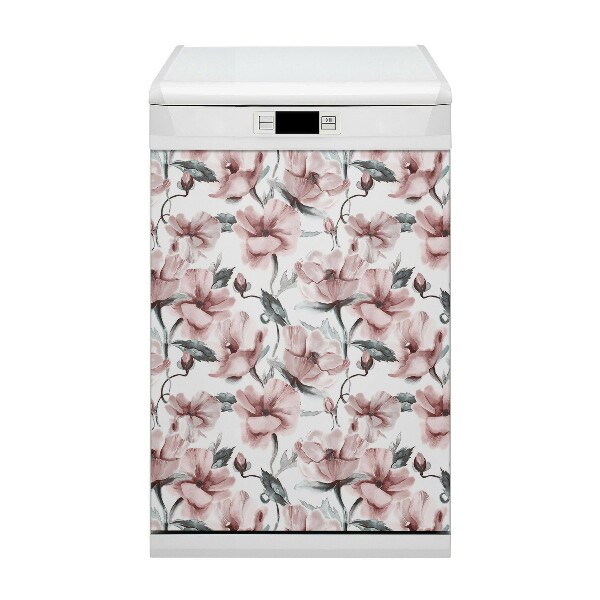 Dishwasher cover magnet Floral image