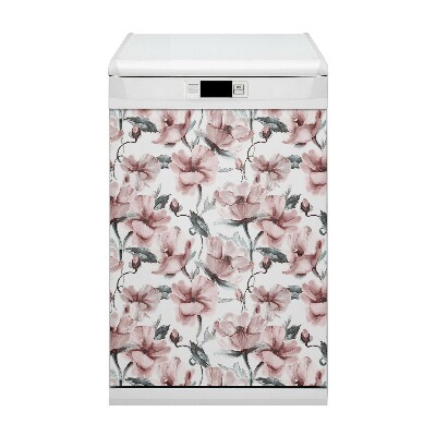 Dishwasher cover magnet Floral image