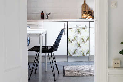 Dishwasher cover Green parrots