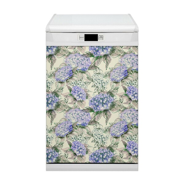 Dishwasher cover magnet Hydrangea