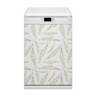 Magnetic dishwasher cover Watercolor leaves