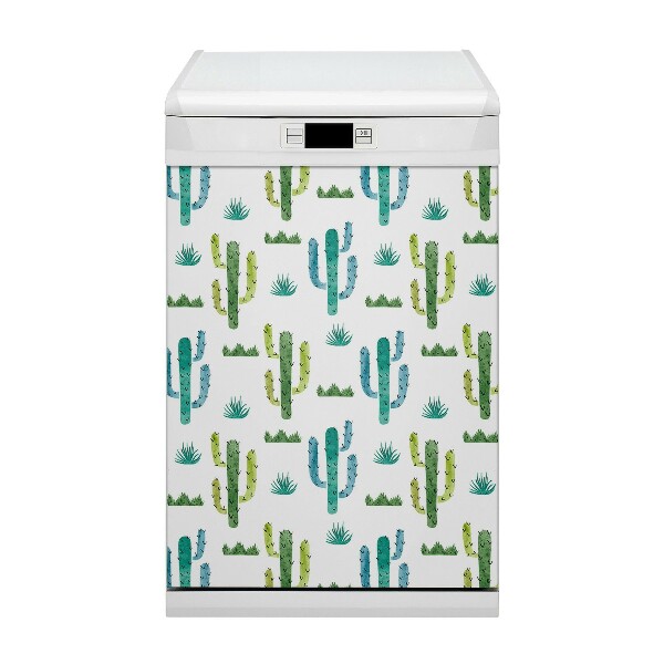 Dishwasher cover magnet Painted cacti