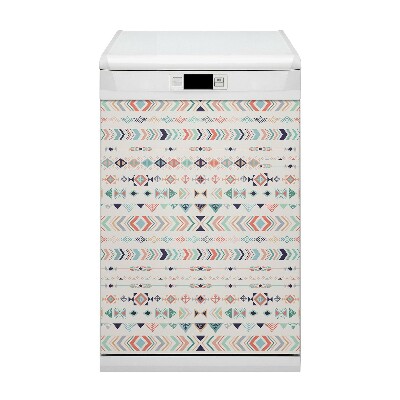 Magnetic dishwasher cover Ethnic pattern