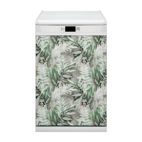 Magnetic dishwasher cover Leaves from the tropics