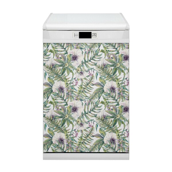 Dishwasher cover White flowers