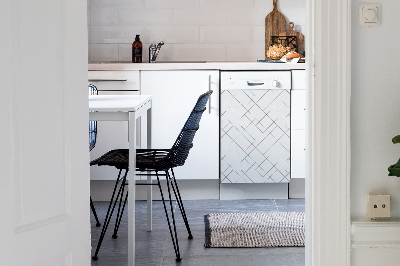 Magnetic dishwasher cover Lines and squares