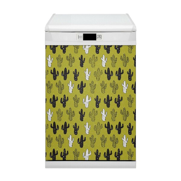 Magnetic dishwasher cover Cacti