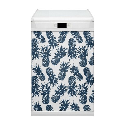 Dishwasher cover Gray pineapples