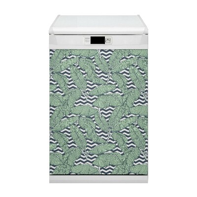 Dishwasher cover magnet Tropical leaves