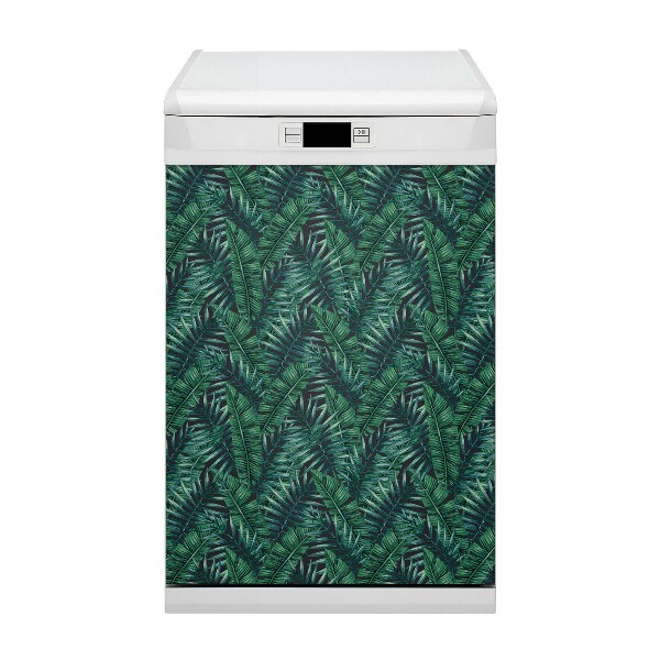 Magnetic dishwasher cover Tropical leaves