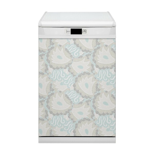 Dishwasher cover magnet Pastel flowers